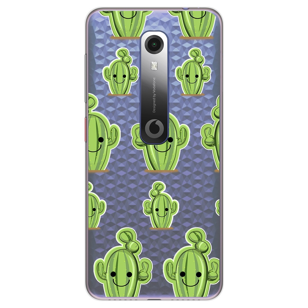 Funda Gel Transparente para Vodafone Smart N10 diseño Cactus Dibujos
