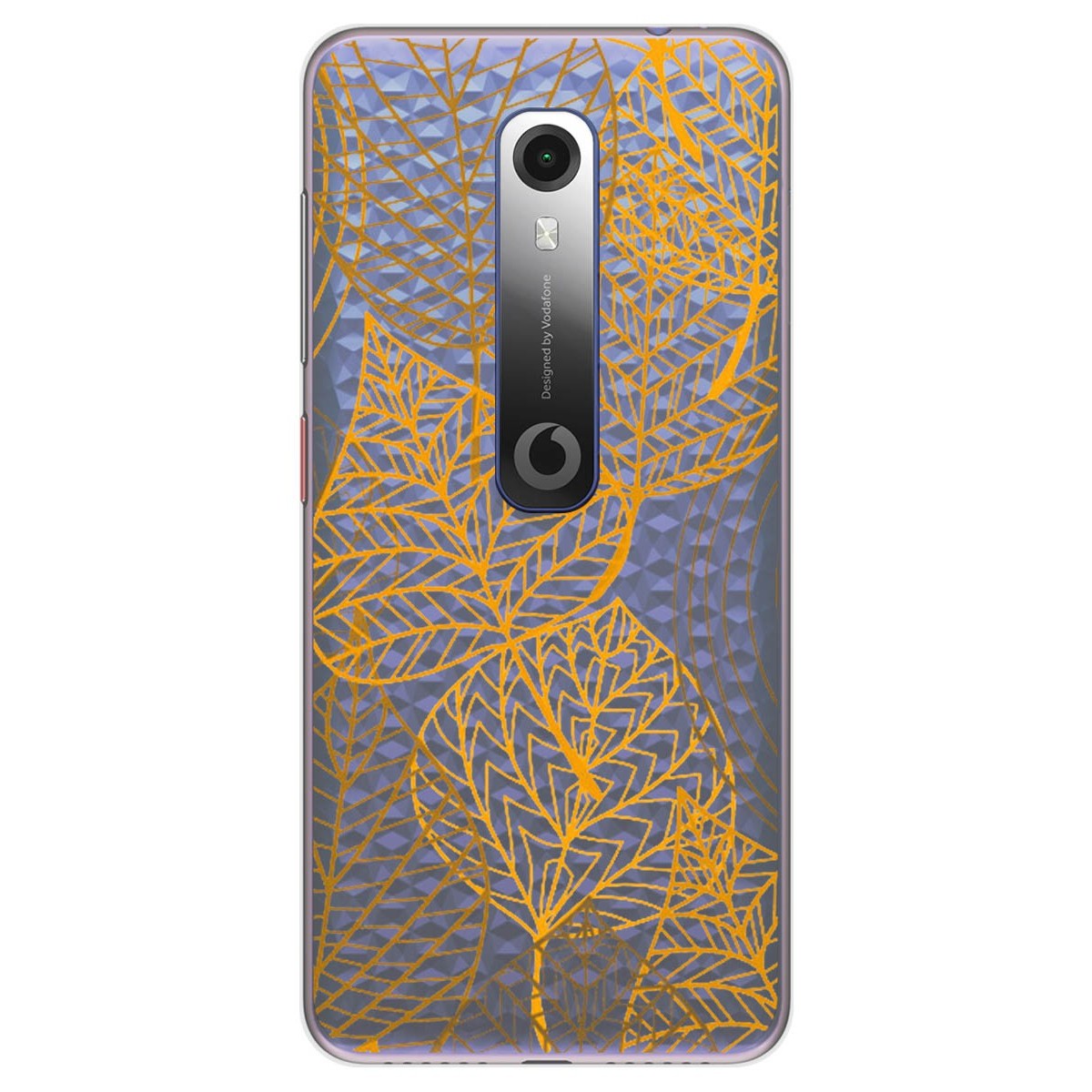 Funda Gel Transparente para Vodafone Smart N10 diseño Hojas Dibujos