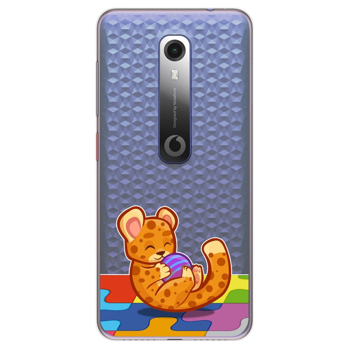 Funda Gel Transparente para Vodafone Smart N10 diseño Leopardo Dibujos