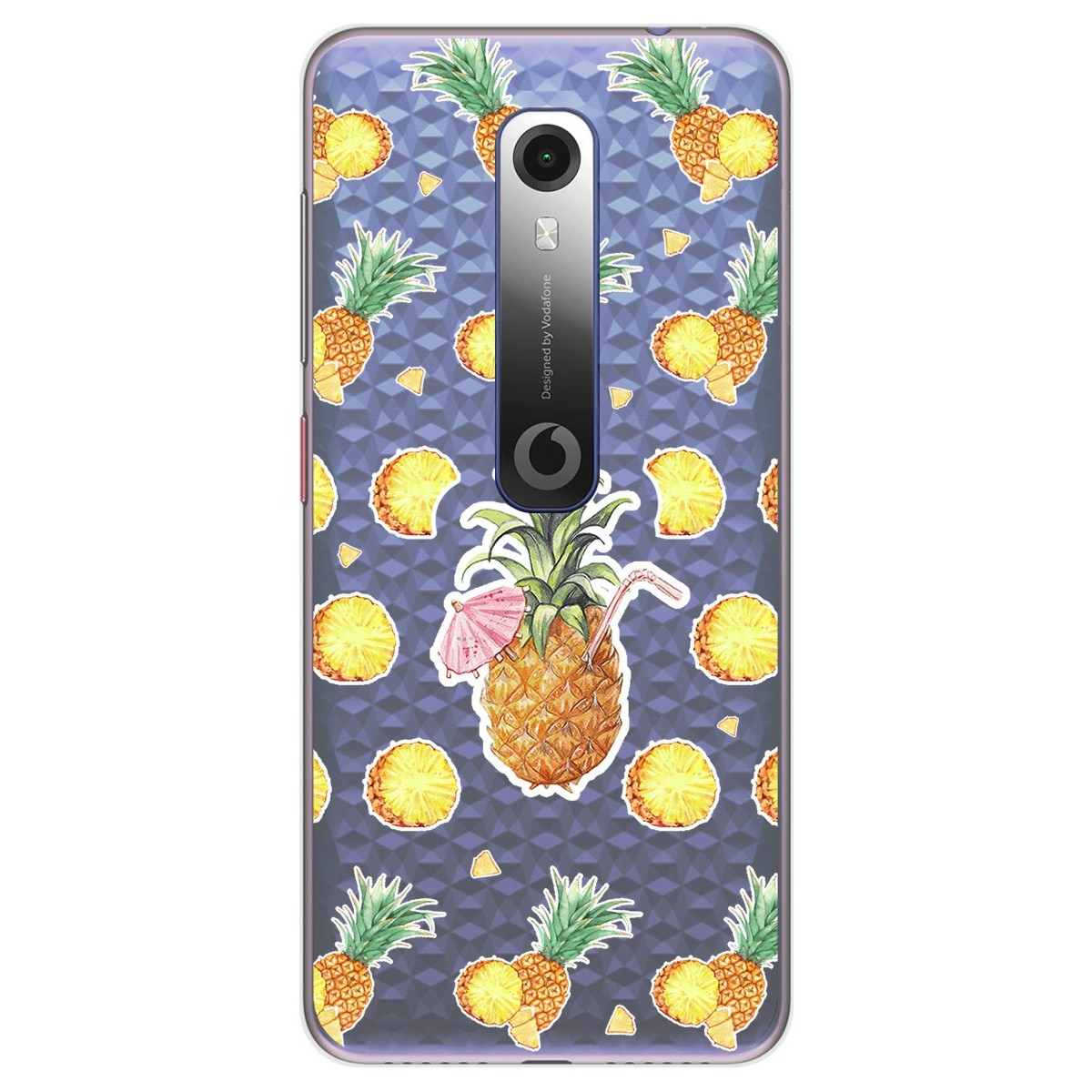 Funda Gel Transparente para Vodafone Smart N10 diseño Piña Dibujos