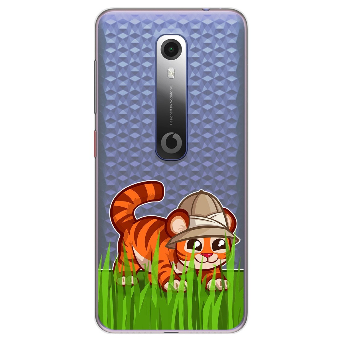 Funda Gel Transparente para Vodafone Smart N10 diseño Tigre Dibujos