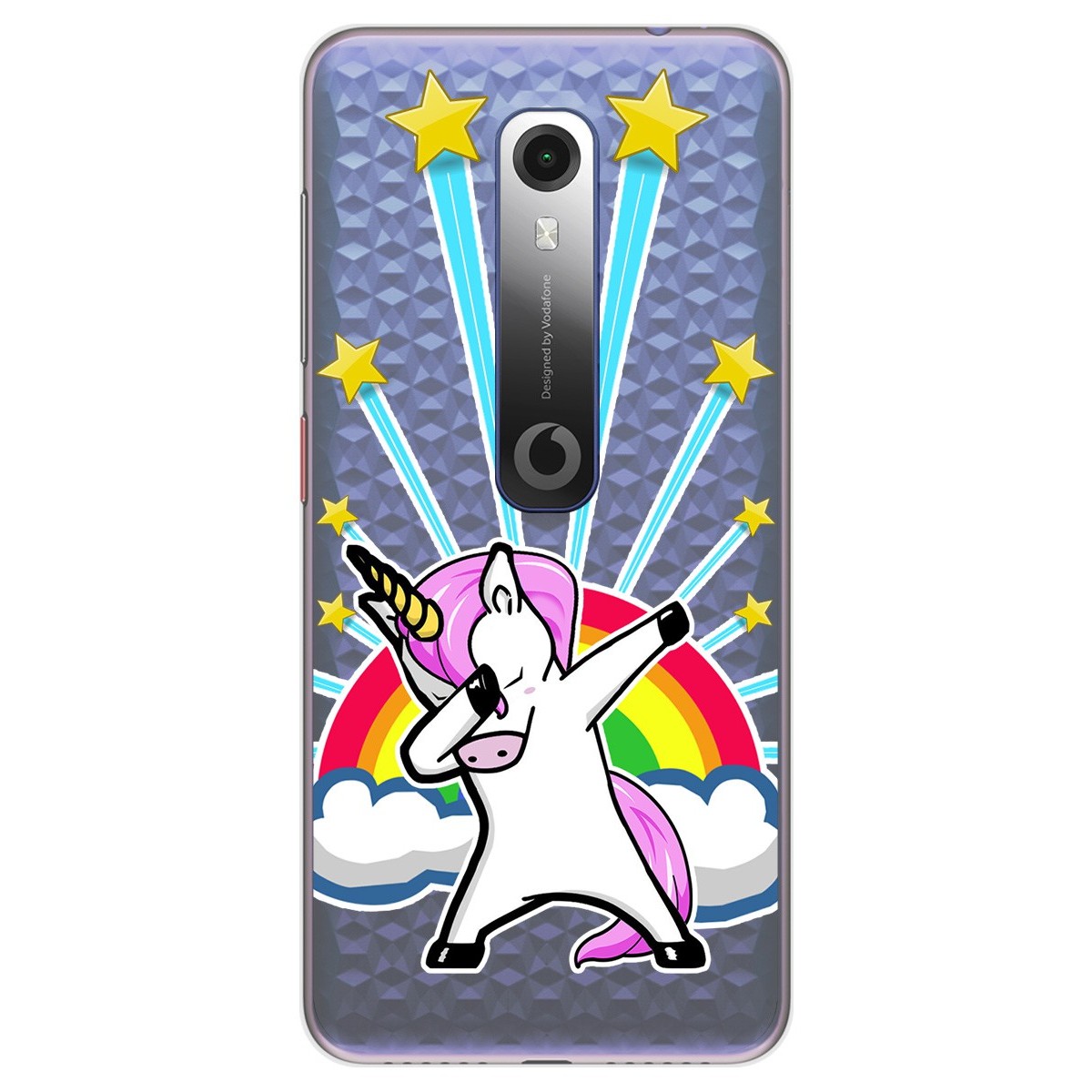 Funda Gel Transparente para Vodafone Smart N10 diseño Unicornio Dibujos