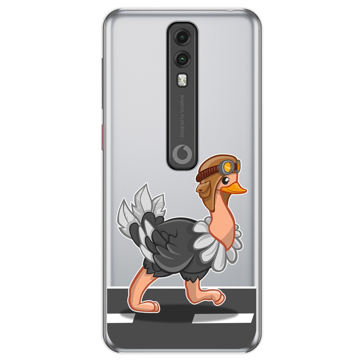 Funda Gel Transparente para Vodafone Smart V10 diseño Avestruz Dibujos
