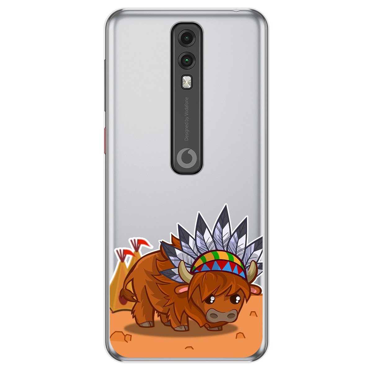 Funda Gel Transparente para Vodafone Smart V10 diseño Bufalo Dibujos