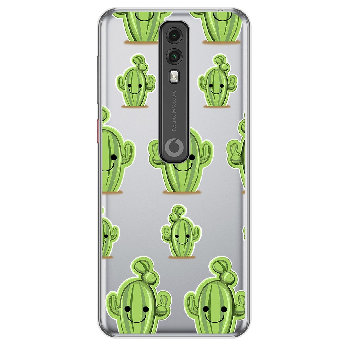 Funda Gel Transparente para Vodafone Smart V10 diseño Cactus Dibujos