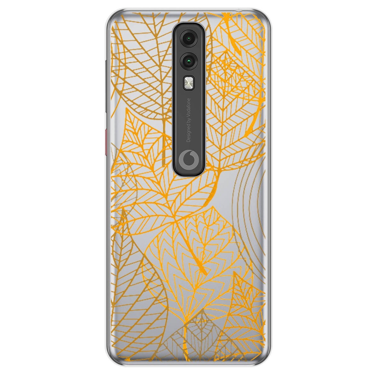 Funda Gel Transparente para Vodafone Smart V10 diseño Hojas Dibujos