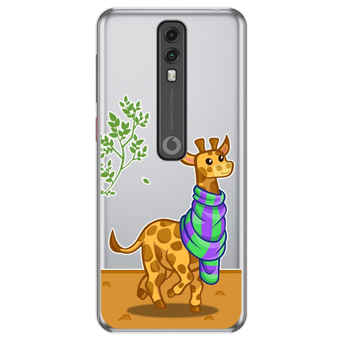 Funda Gel Transparente para Vodafone Smart V10 diseño Jirafa Dibujos