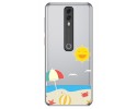 Funda Gel Transparente para Vodafone Smart V10 diseño Playa Dibujos
