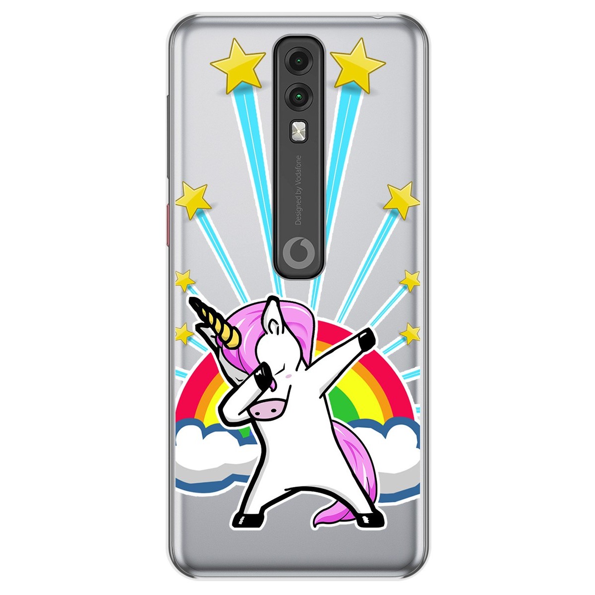 Funda Gel Transparente para Vodafone Smart V10 diseño Unicornio Dibujos