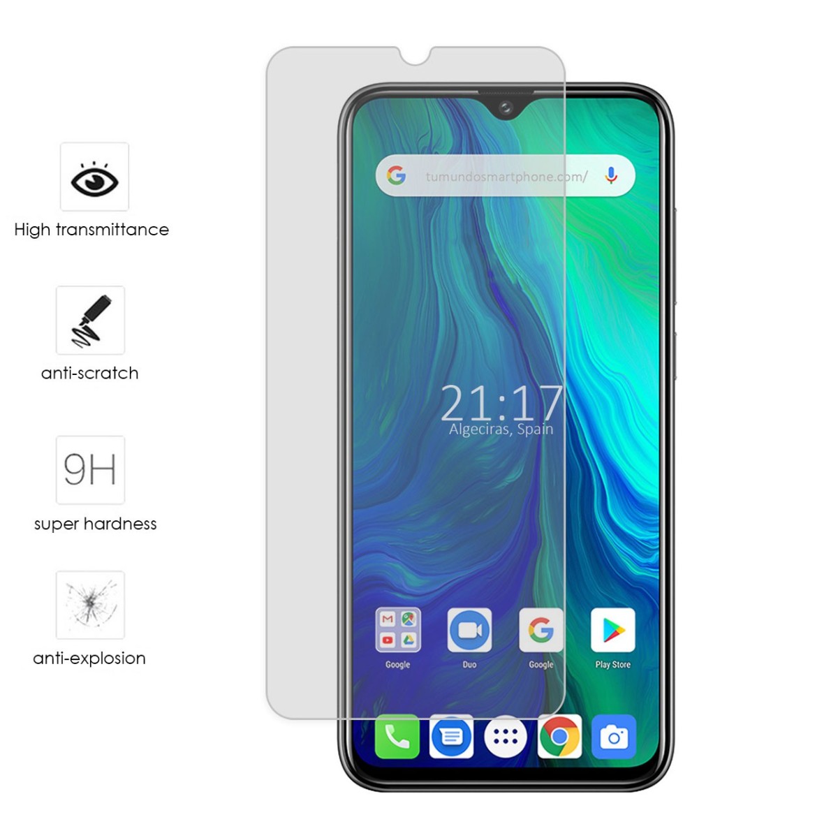 Protector Cristal Templado para Ulefone Power 6 Vidrio