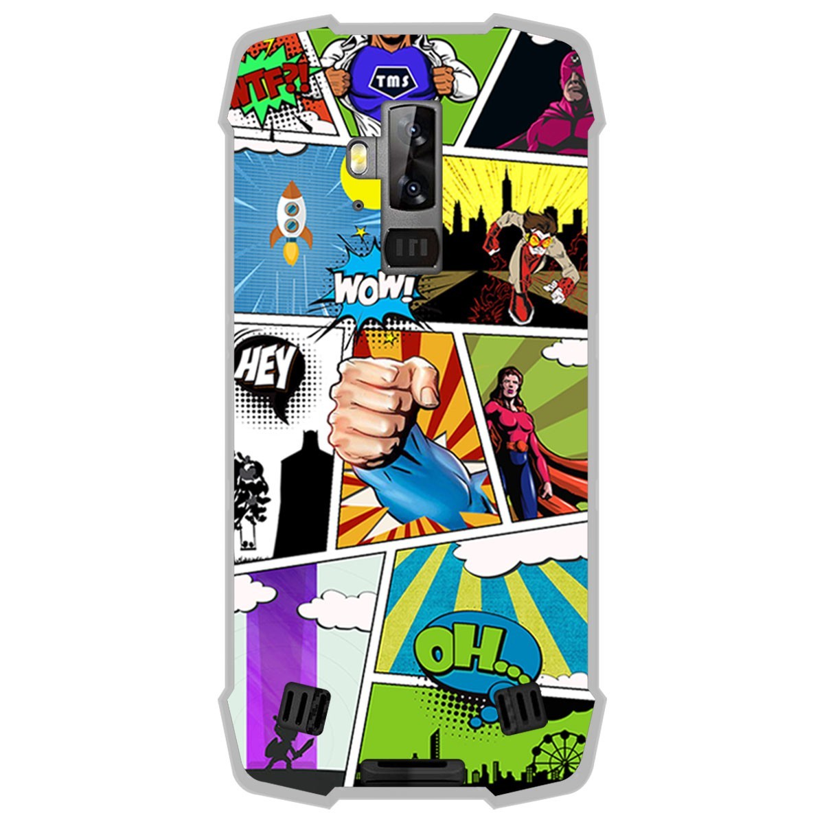 Funda Gel Tpu para Blackview BV9700 Pro diseño Comic Dibujos