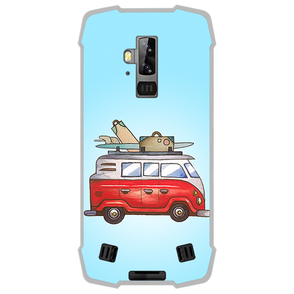 Funda Gel Tpu para Blackview BV9700 Pro diseño Furgoneta Dibujos