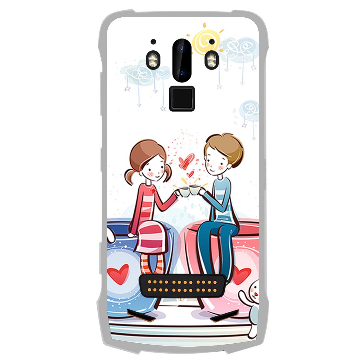 Funda Gel Tpu para Doogee S90 diseño Café Dibujos