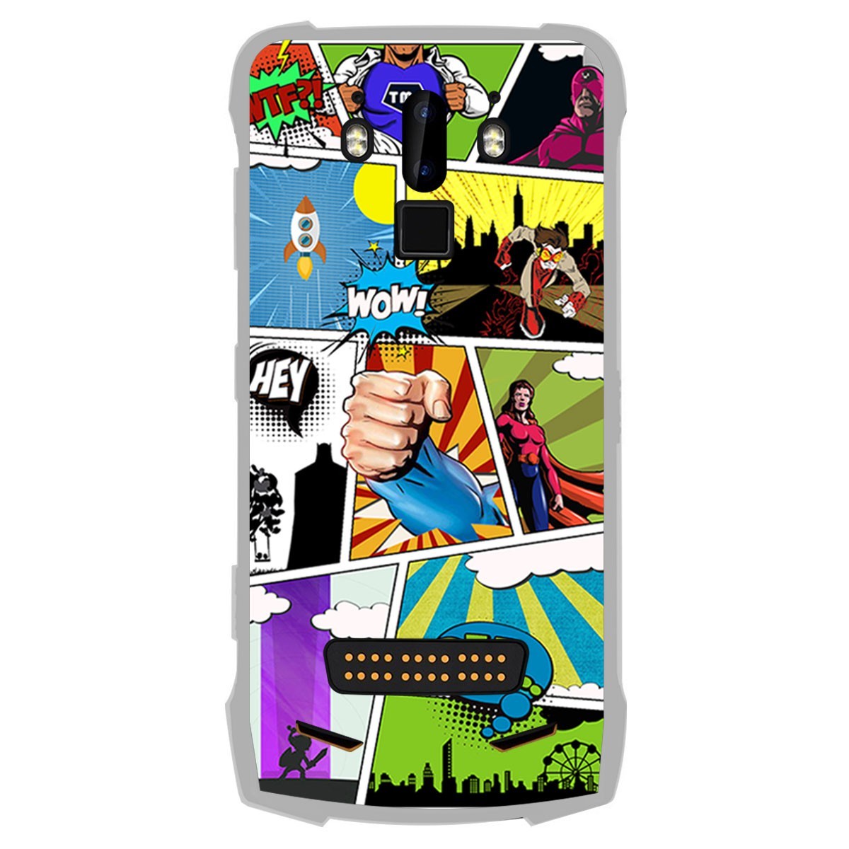 Funda Gel Tpu para Doogee S90 diseño Comic Dibujos