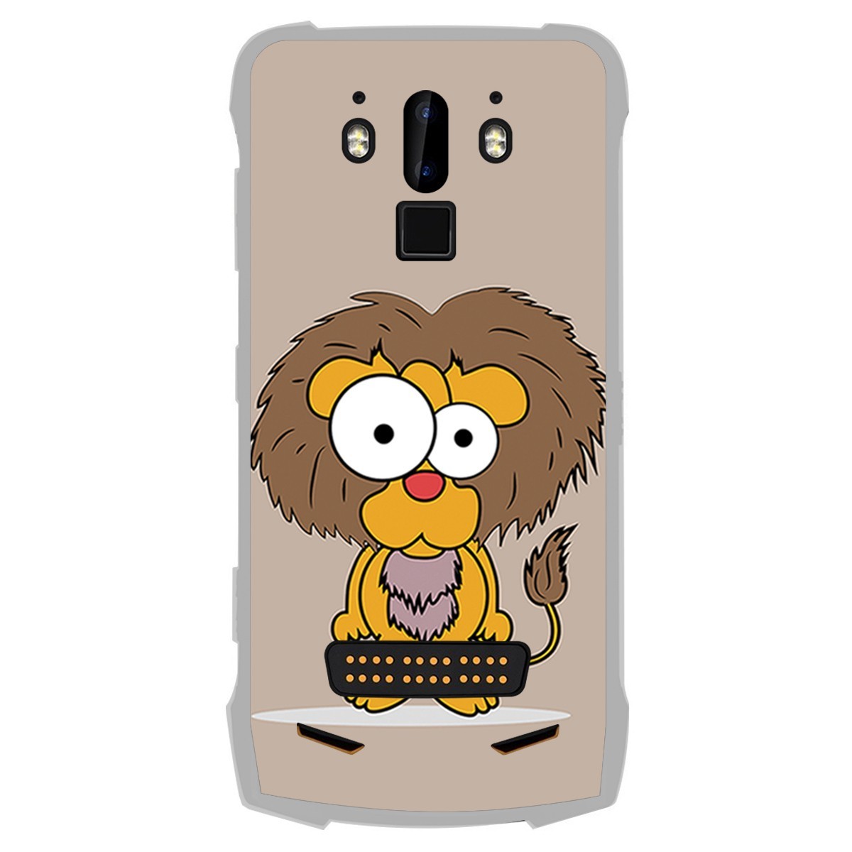 Funda Gel Tpu para Doogee S90 diseño Leon Dibujos