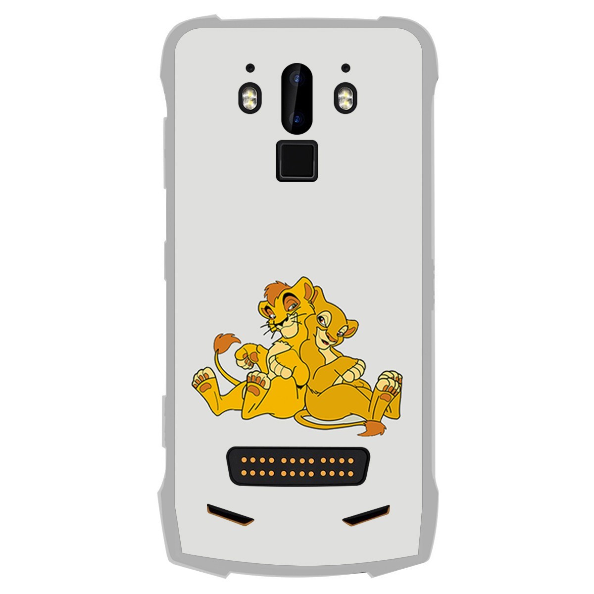 Funda Gel Tpu para Doogee S90 diseño Leones Dibujos