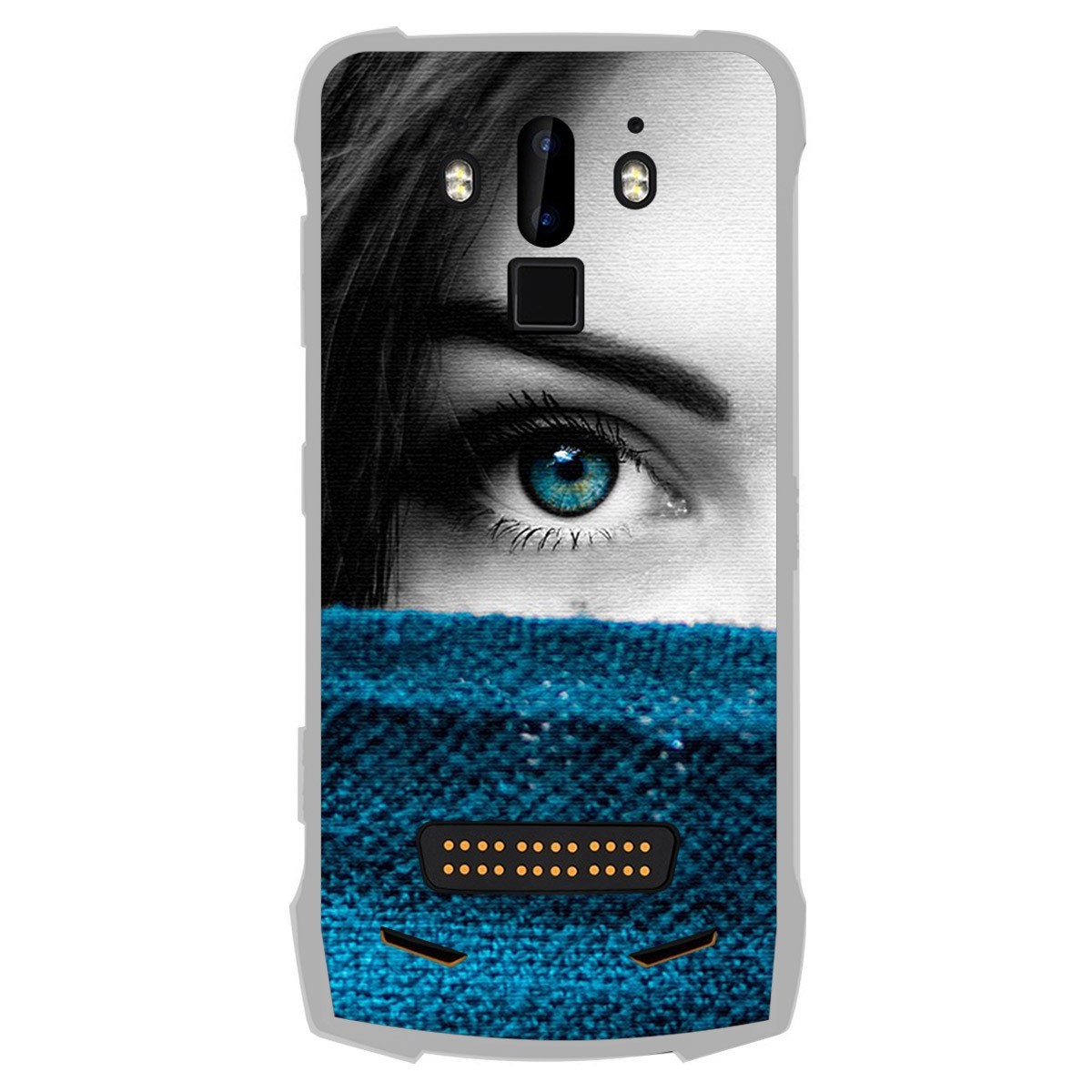 Funda Gel Tpu para Doogee S90 diseño Ojo Dibujos