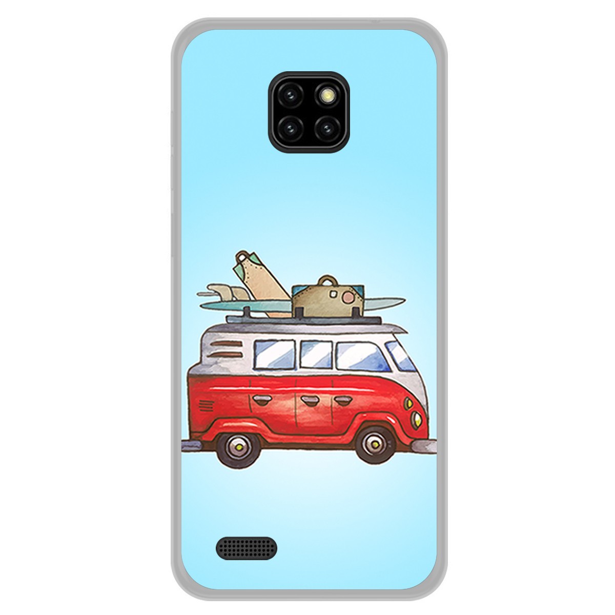 Funda Gel Tpu para Ulefone Note 7 diseño Furgoneta Dibujos