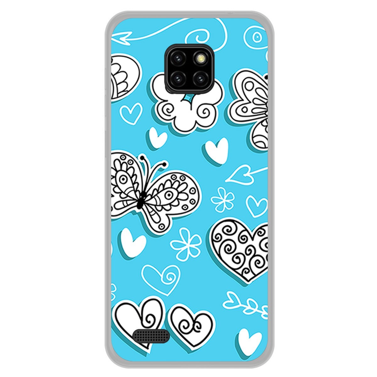 Funda Gel Tpu para Ulefone Note 7 diseño Mariposas Dibujos