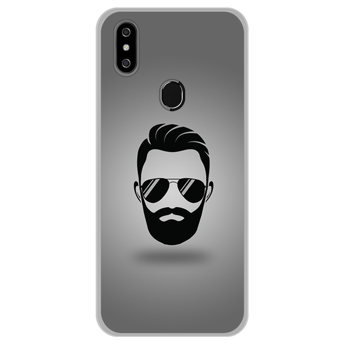 Funda Gel Tpu para Oukitel C15 Pro diseño Barba Dibujos