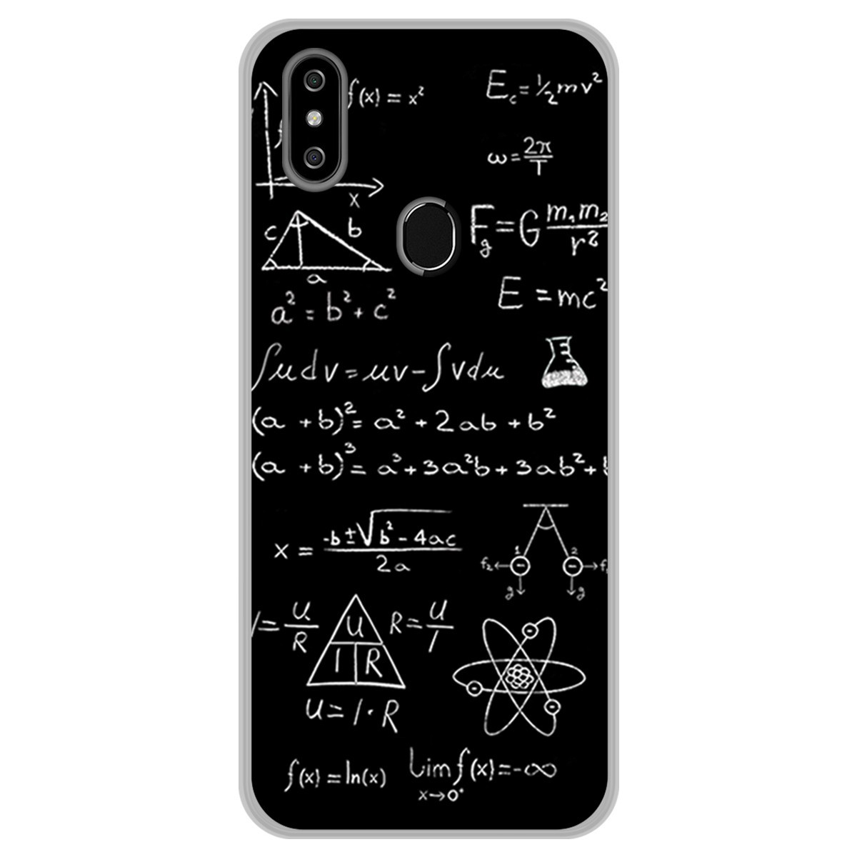 Funda Gel Tpu para Oukitel C15 Pro diseño Formulas Dibujos