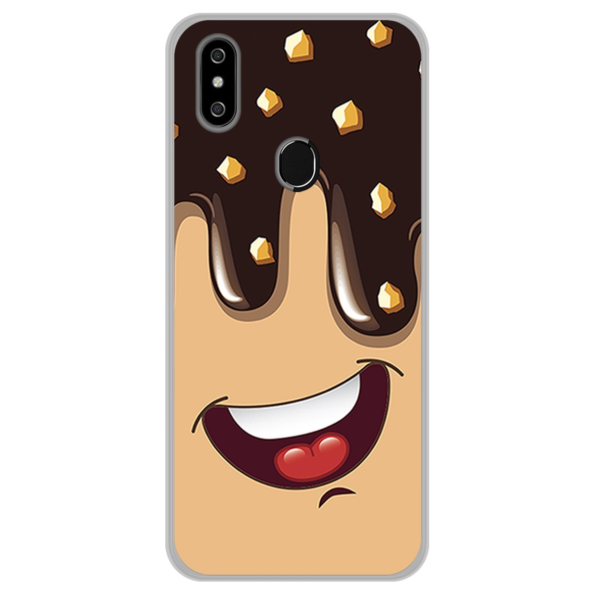 Funda Gel Tpu para Oukitel C15 Pro diseño Helado Chocolate Dibujos