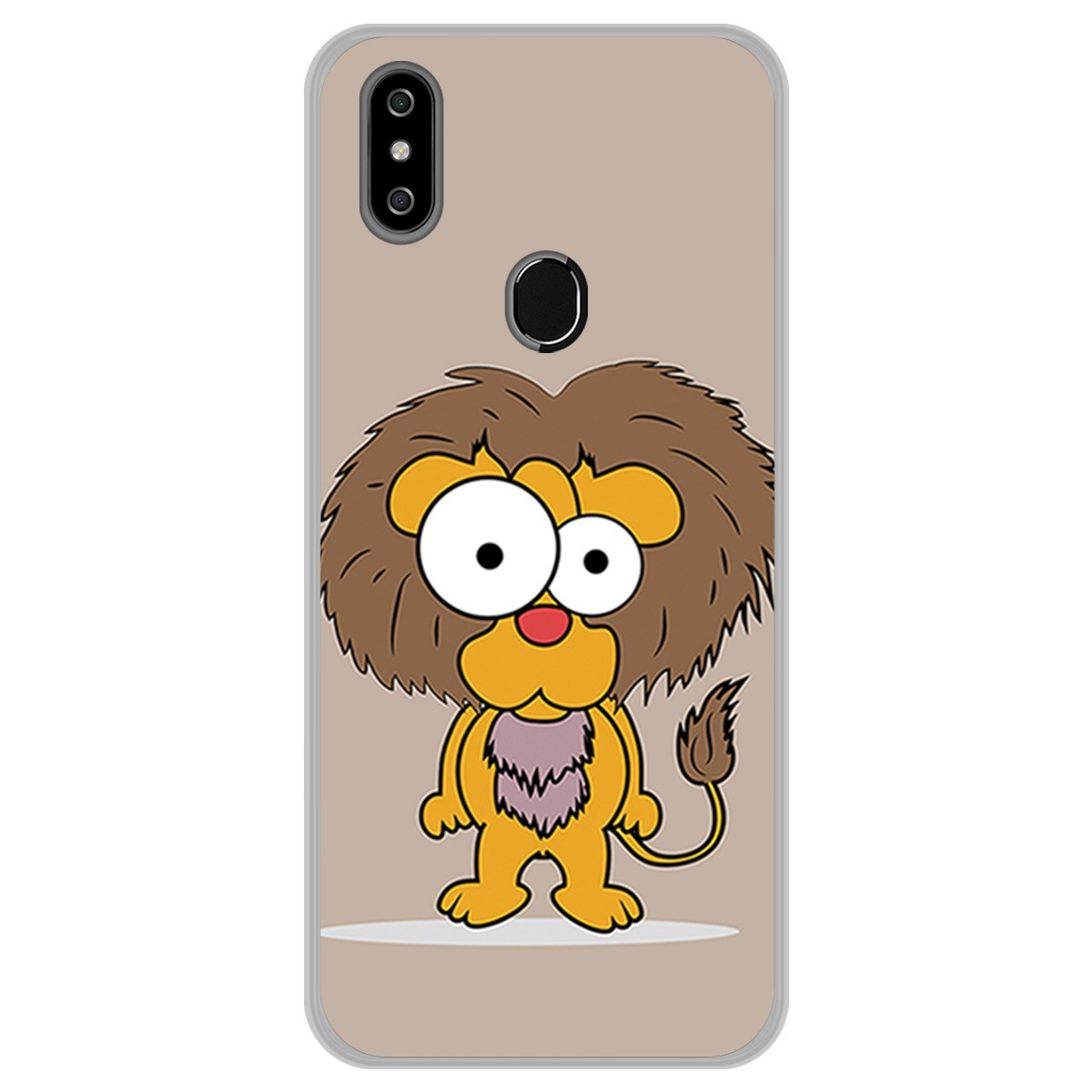 Funda Gel Tpu para Oukitel C15 Pro diseño Leon Dibujos