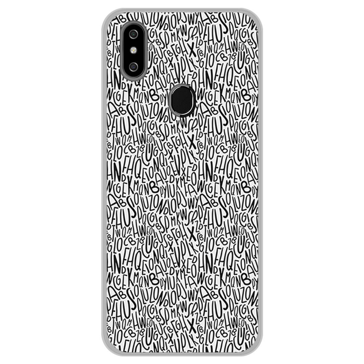 Funda Gel Tpu para Oukitel C15 Pro diseño Letras Dibujos