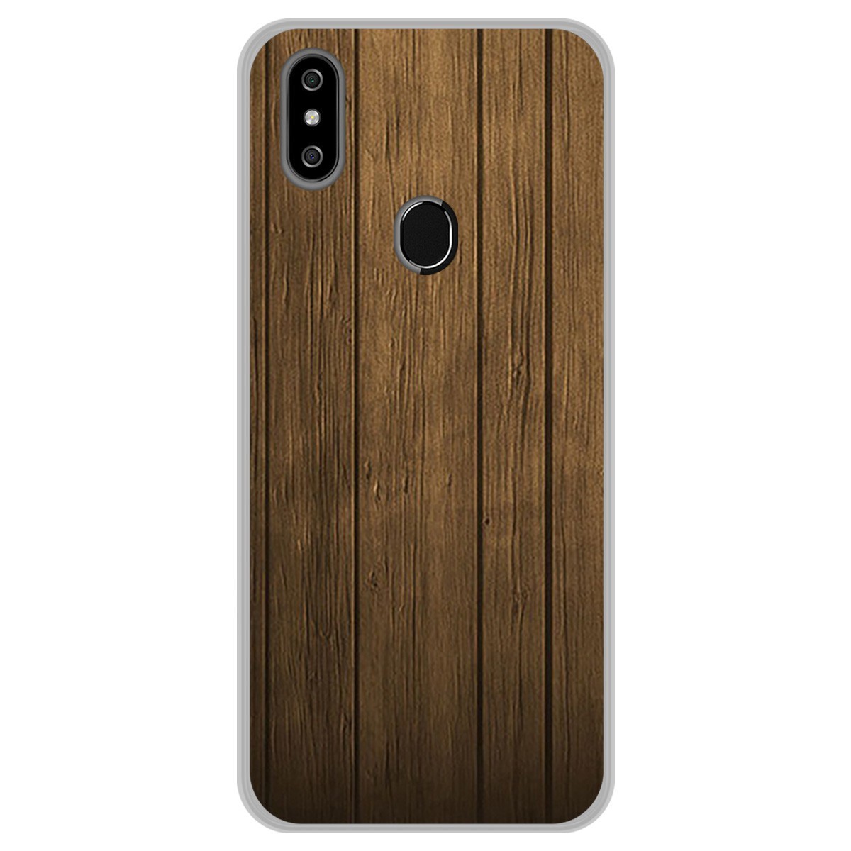 Funda Gel Tpu para Oukitel C15 Pro diseño Madera Dibujos
