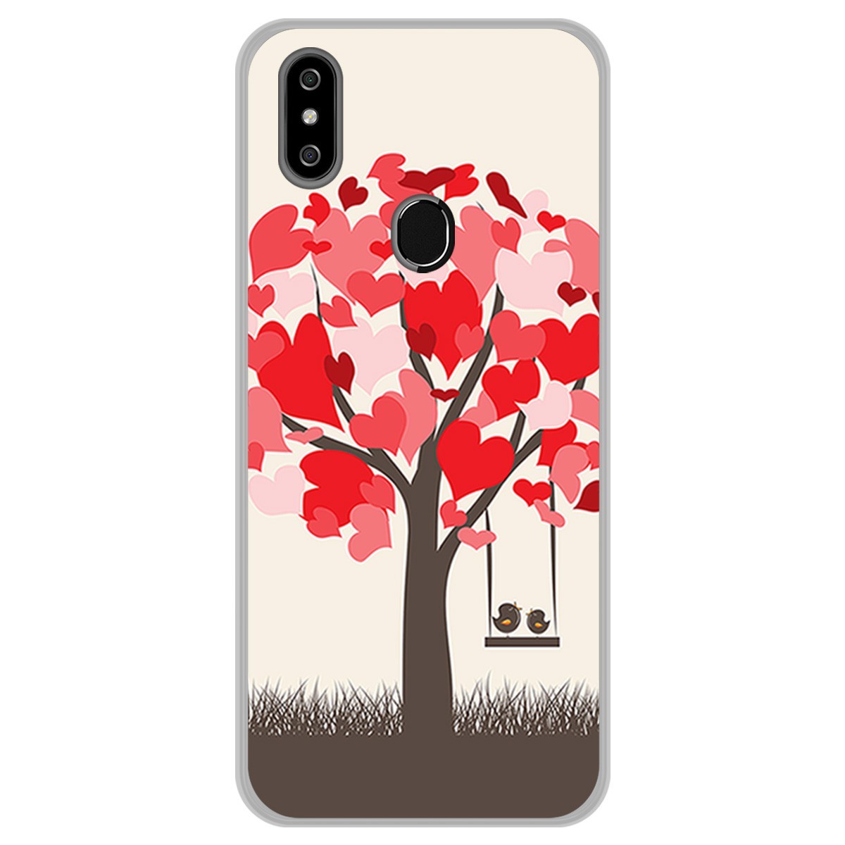 Funda Gel Tpu para Oukitel C15 Pro diseño Pajaritos Dibujos