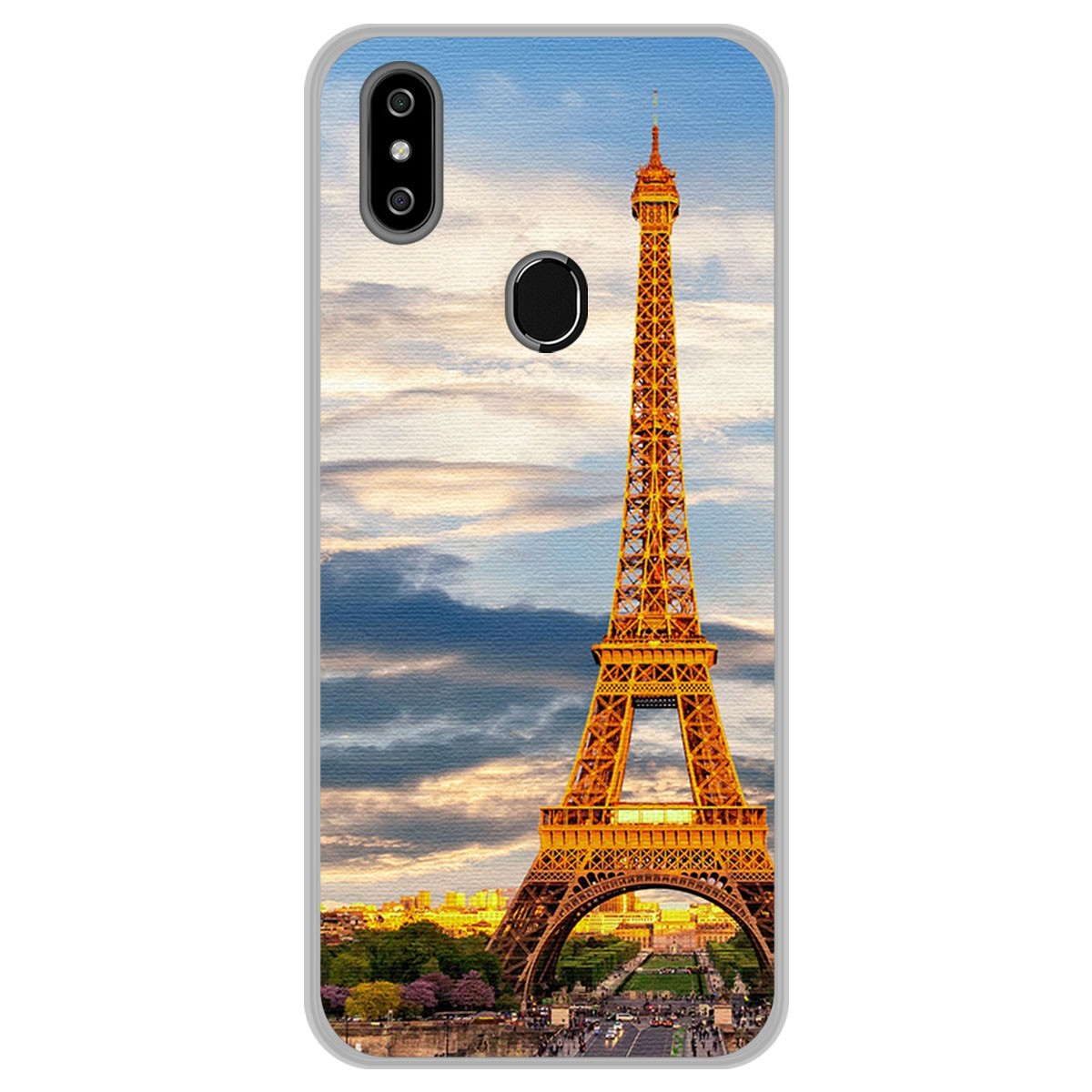 Funda Gel Tpu para Oukitel C15 Pro diseño Paris Dibujos