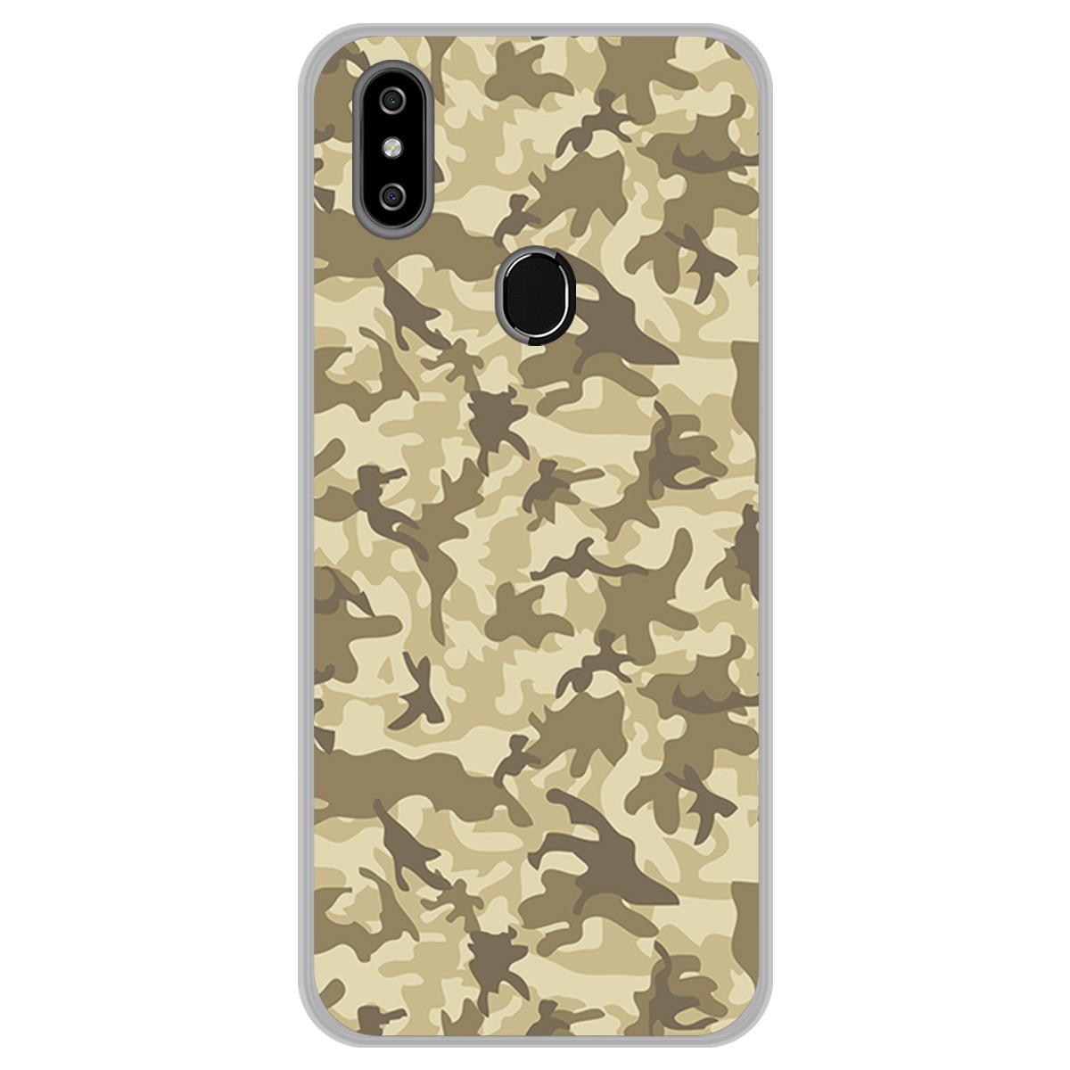 Funda Gel Tpu para Oukitel C15 Pro diseño Sand Camuflaje Dibujos