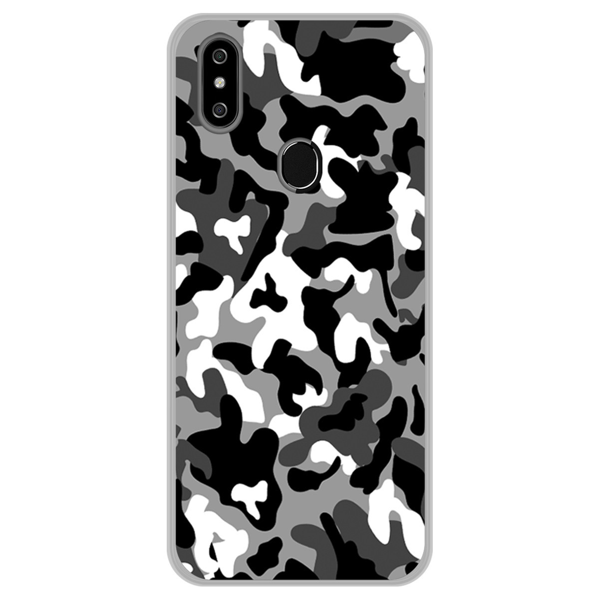 Funda Gel Tpu para Oukitel C15 Pro diseño Snow Camuflaje Dibujos