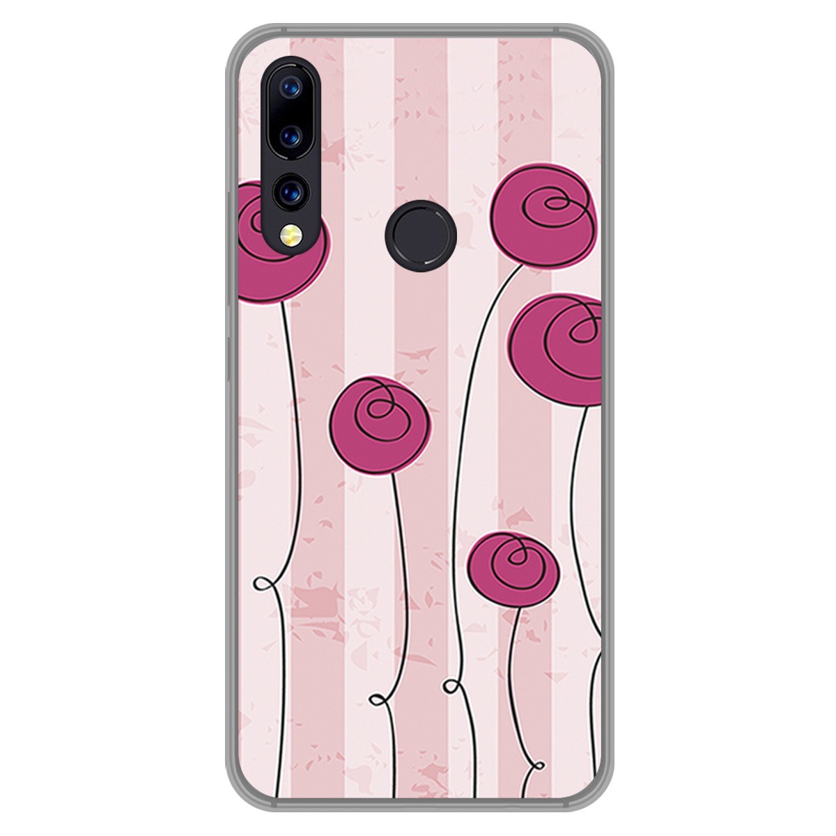 Funda Gel Tpu para Umidigi A5 Pro diseño Flores Vintage Dibujos