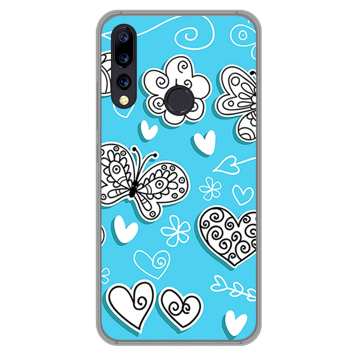 Funda Gel Tpu para Umidigi A5 Pro diseño Mariposas Dibujos