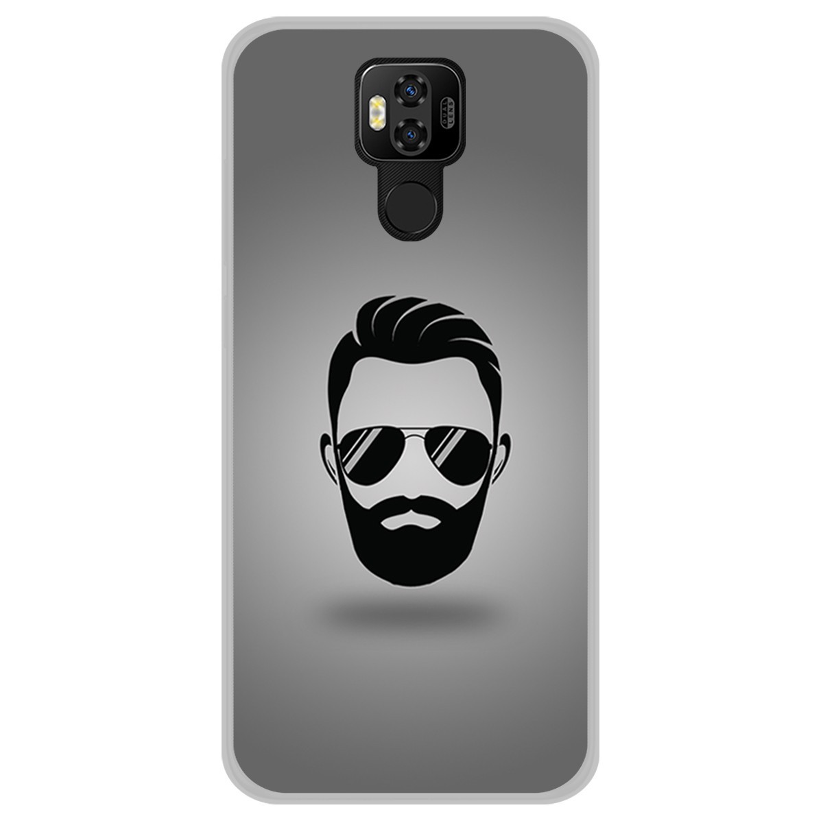 Funda Gel Tpu para Ulefone Power 6 diseño Barba Dibujos
