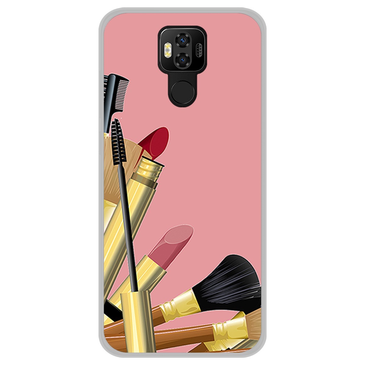 Funda Gel Tpu para Ulefone Power 6 diseño Brochas Dibujos