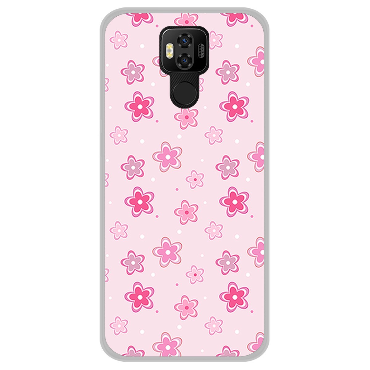 Funda Gel Tpu para Ulefone Power 6 diseño Flores Dibujos