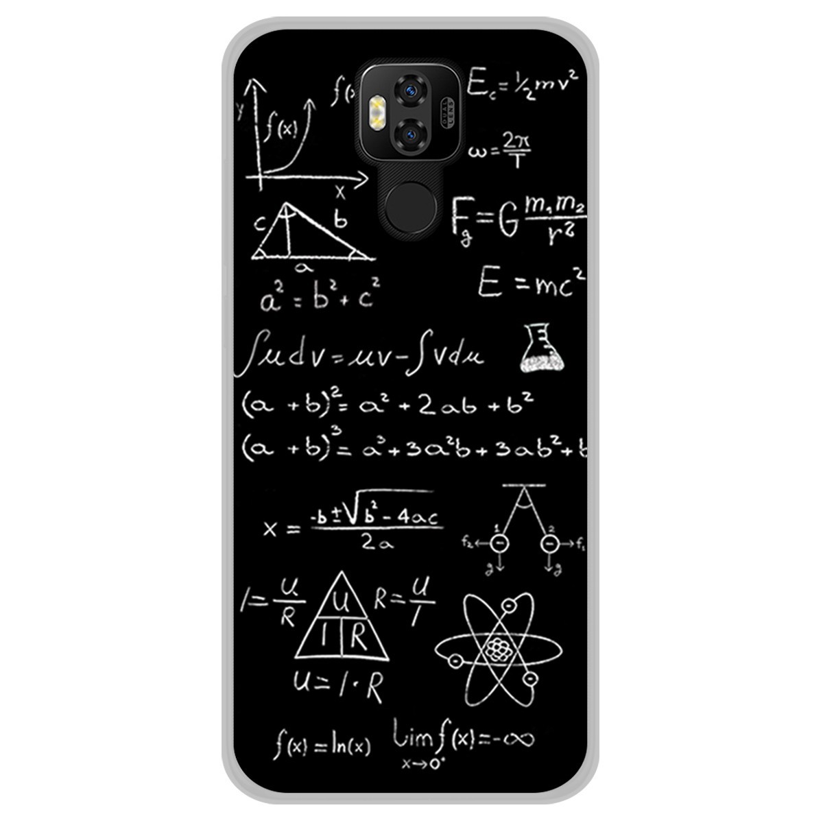 Funda Gel Tpu para Ulefone Power 6 diseño Formulas Dibujos