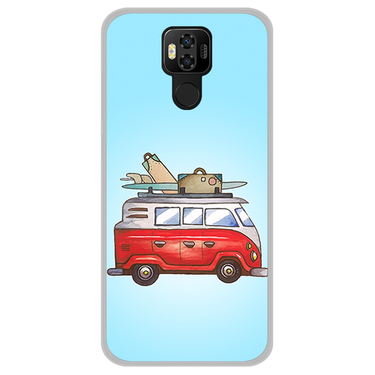 Funda Gel Tpu para Ulefone Power 6 diseño Furgoneta Dibujos