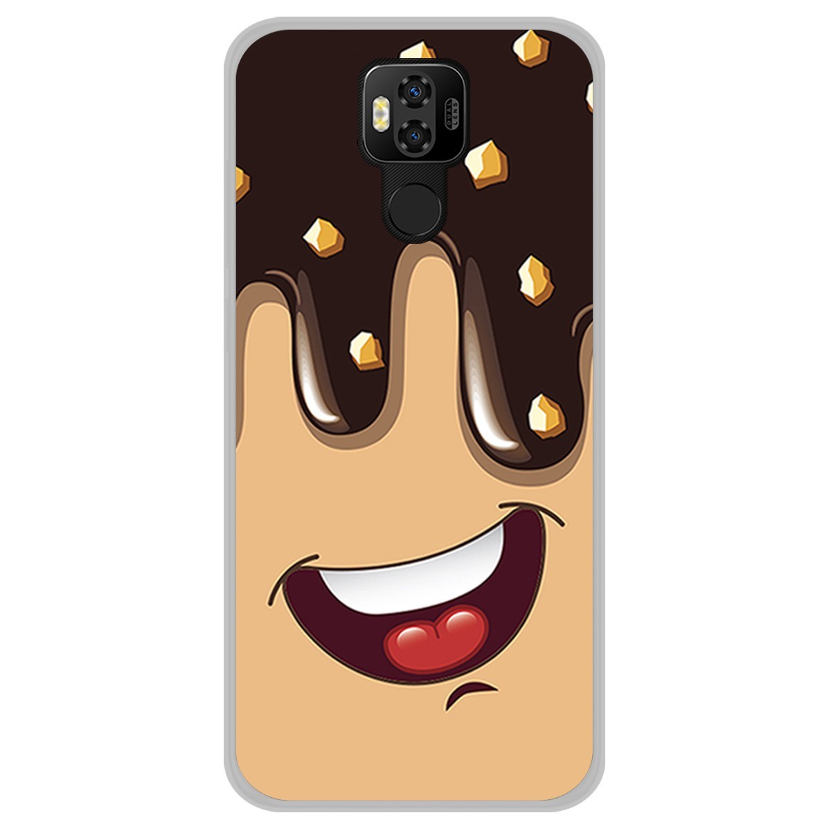Funda Gel Tpu para Ulefone Power 6 diseño Helado Chocolate Dibujos