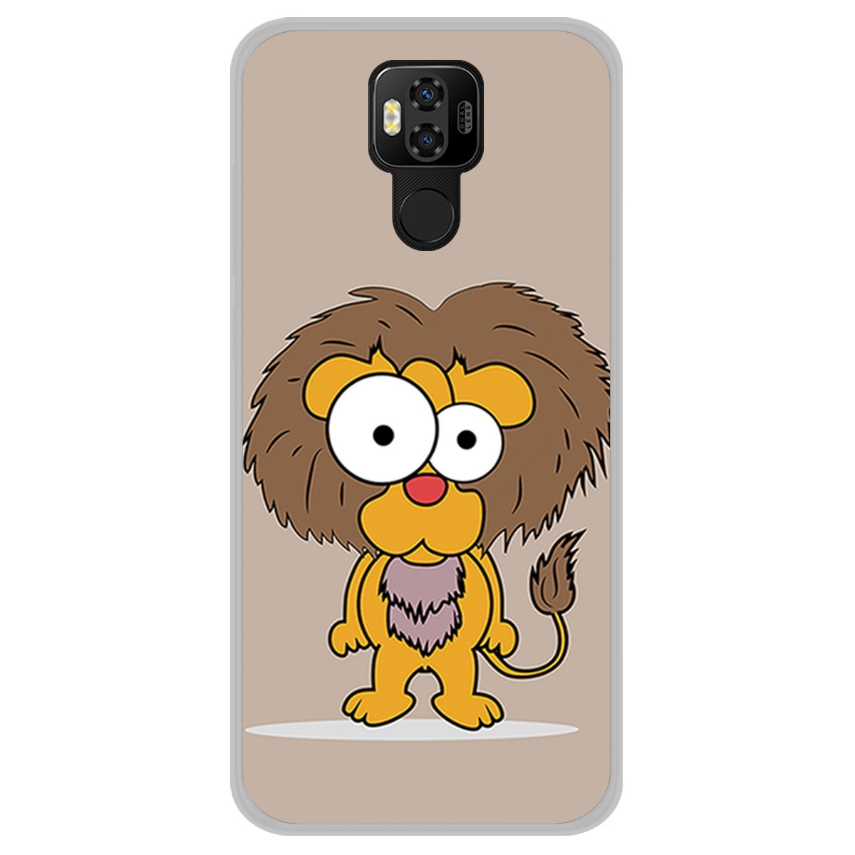 Funda Gel Tpu para Ulefone Power 6 diseño Leon Dibujos