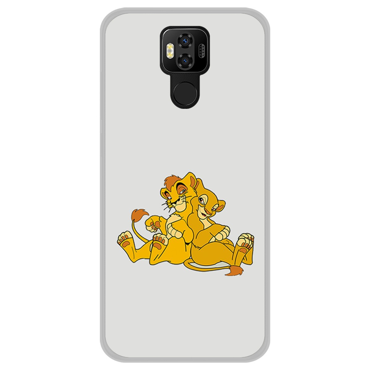 Funda Gel Tpu para Ulefone Power 6 diseño Leones Dibujos