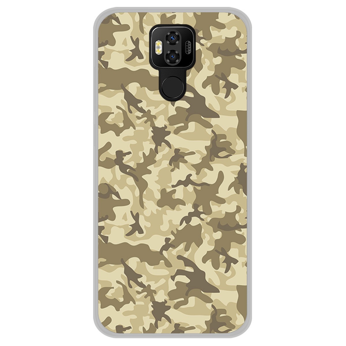 Funda Gel Tpu para Ulefone Power 6 diseño Sand Camuflaje Dibujos
