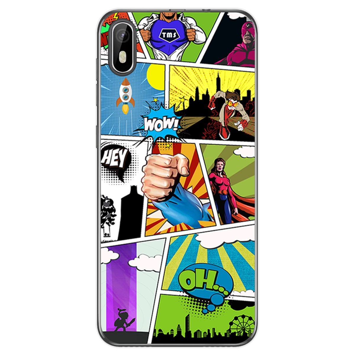 Funda Gel Tpu para Cubot J5 diseño Comic Dibujos