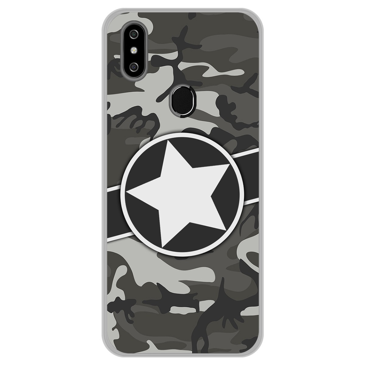 Funda Gel Tpu para Oukitel C15 Pro diseño Camuflaje 02 Dibujos