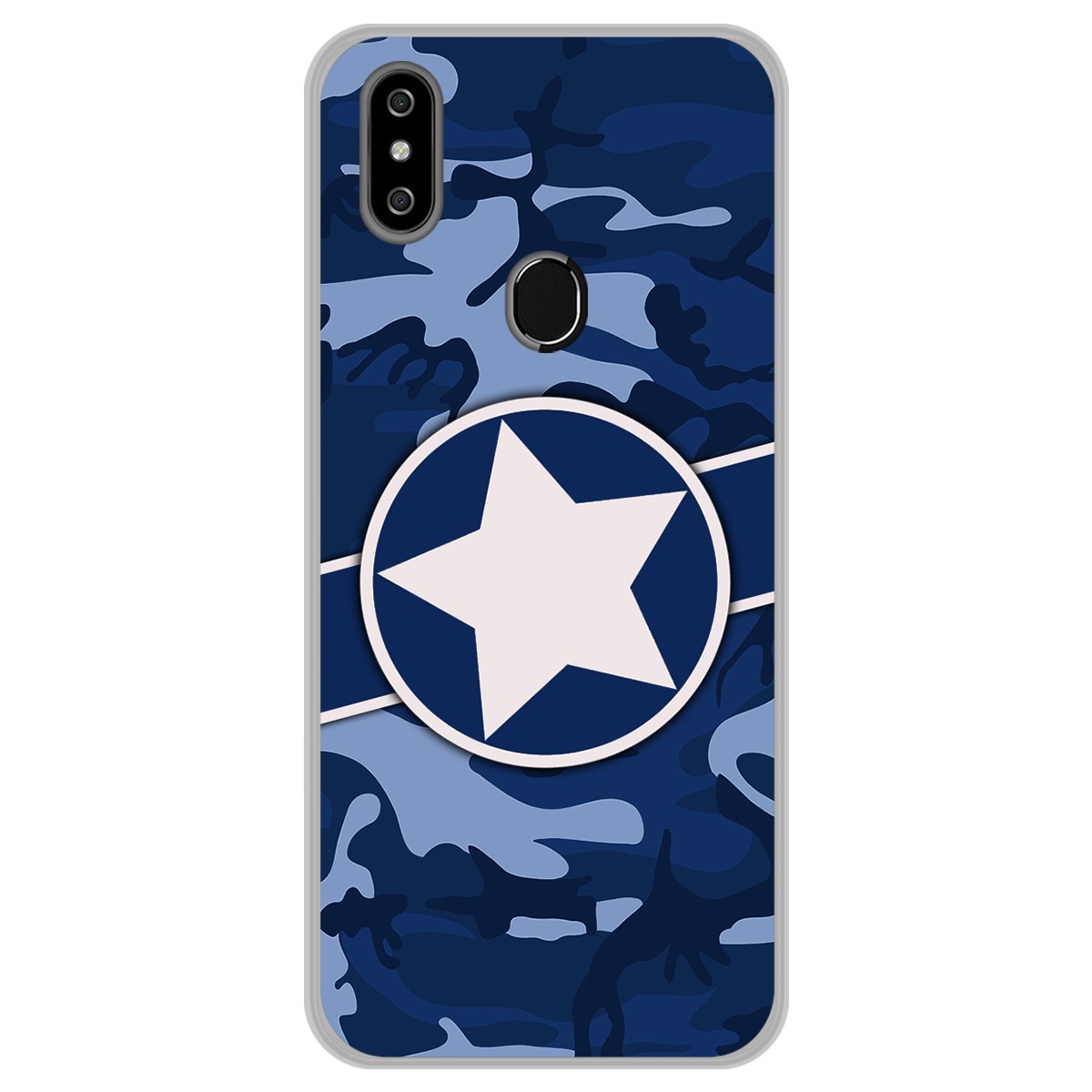 Funda Gel Tpu para Oukitel C15 Pro diseño Camuflaje 03 Dibujos