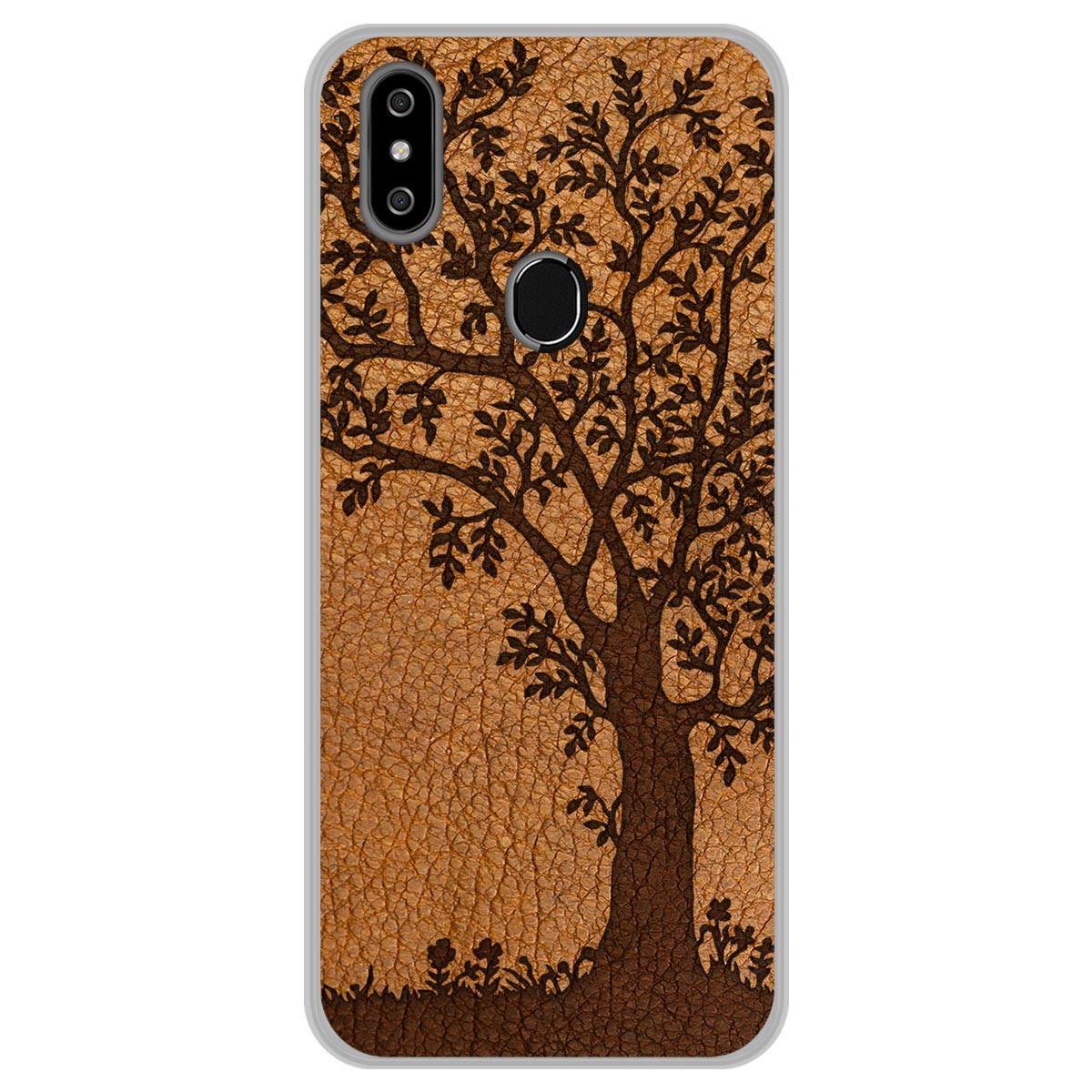 Funda Gel Tpu para Oukitel C15 Pro diseño Cuero 03 Dibujos