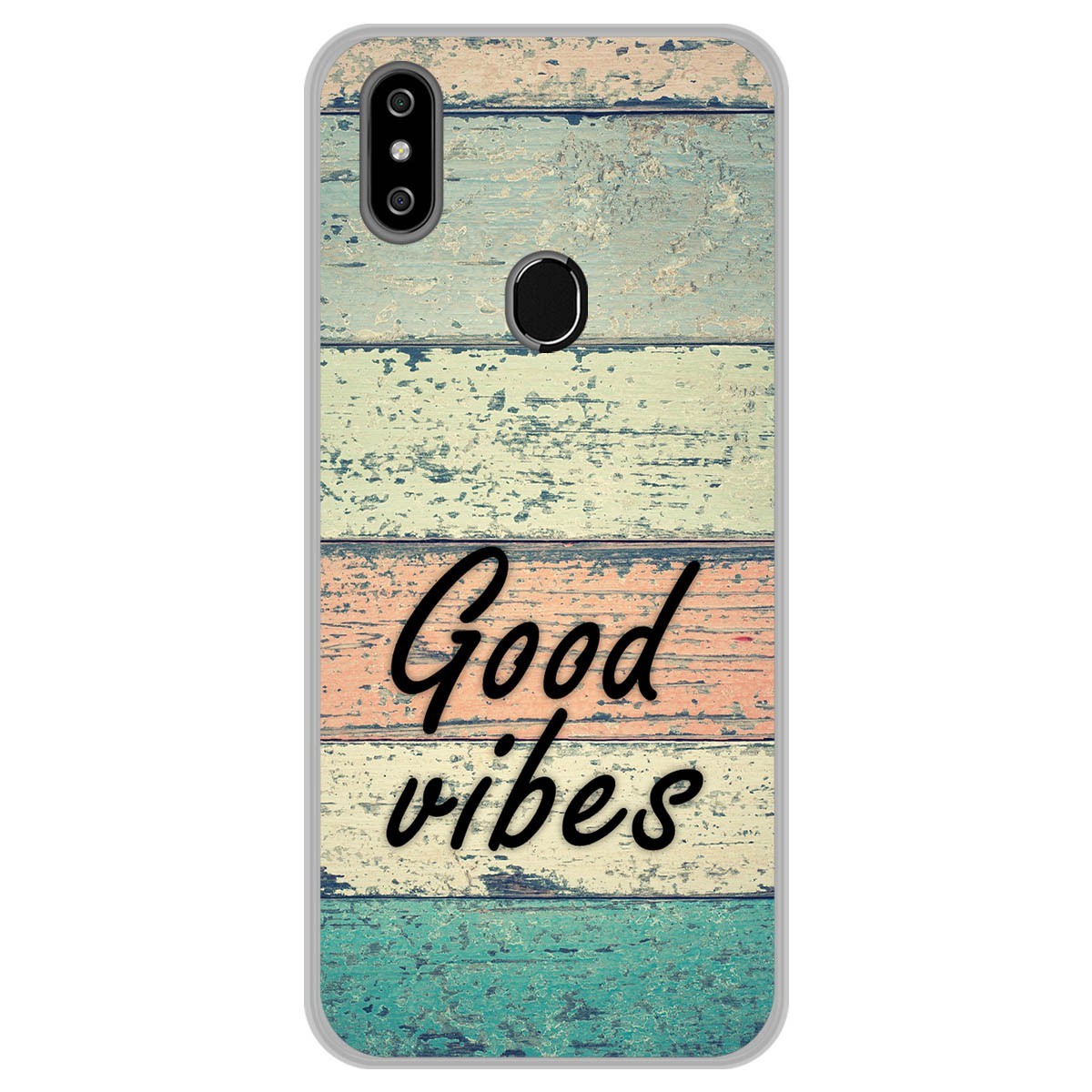 Funda Gel Tpu para Oukitel C15 Pro diseño Madera 01 Dibujos