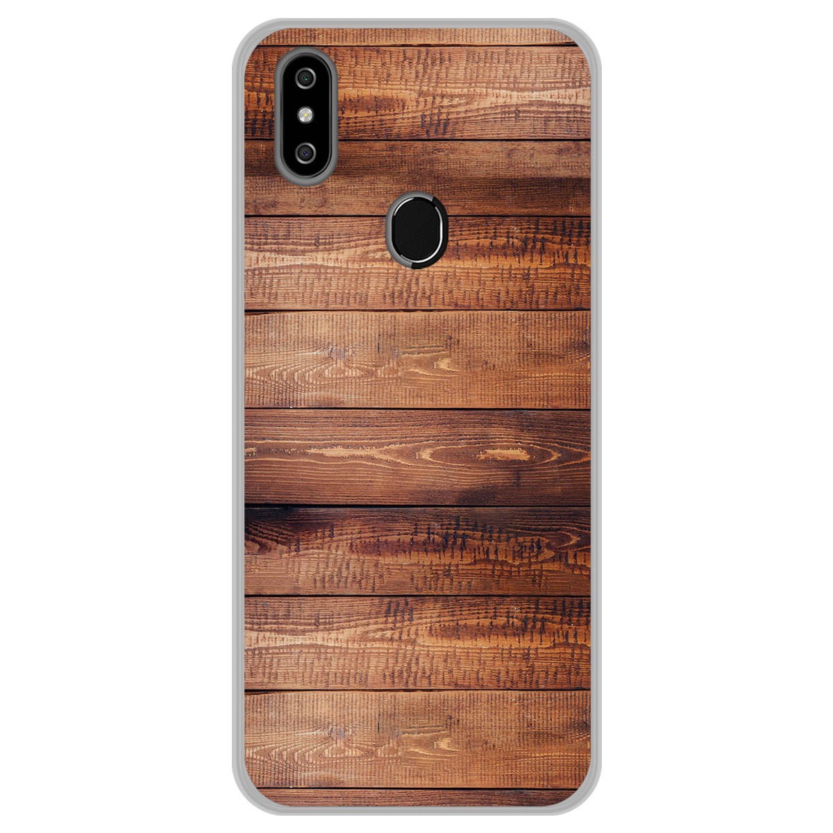 Funda Gel Tpu para Oukitel C15 Pro diseño Madera 02 Dibujos